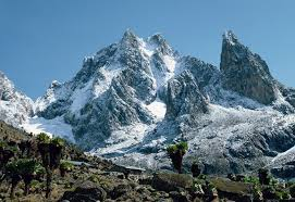 Image of Mount Kenya showing its peaks